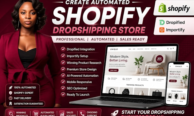 set up an automated shopify dropshipping store using dropified and importify
