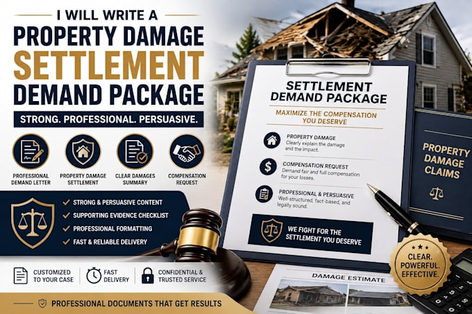 write a property damage settlement demand property loss civil demand letter