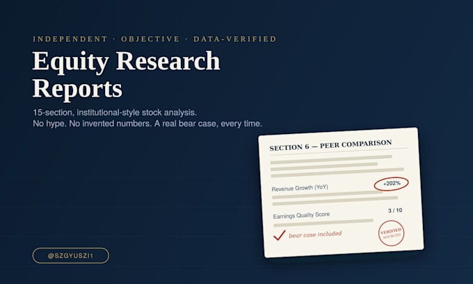 write a professional equity research report for any stock