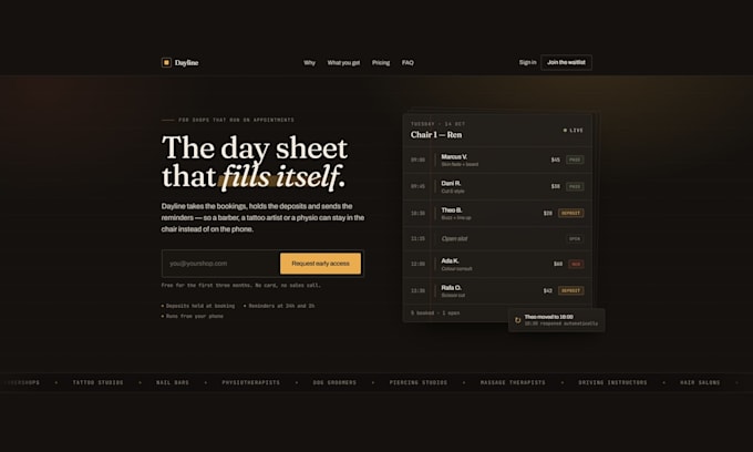 design and develop a high converting nextjs landing page in 48 hours