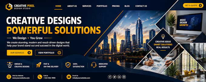design professional social media banners