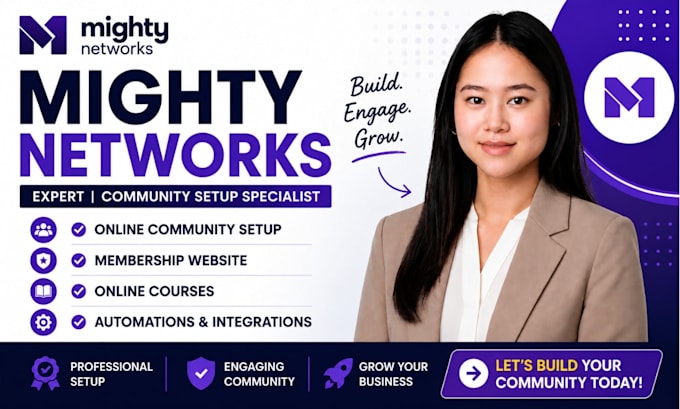 setup mighty networks online community membership website and courses