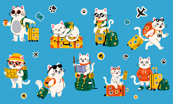 create custom hand drawn vector clipart sets