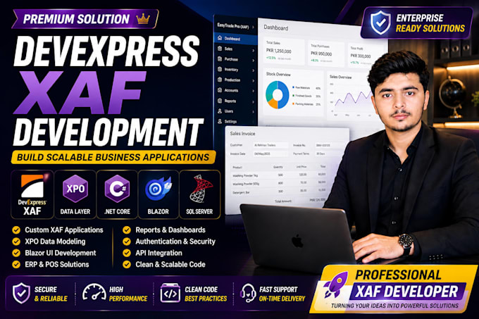 develop devexpress xaf business applications using xpo and blazor