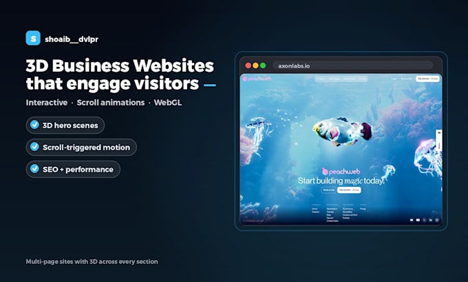 develop a 3d website with threejs and react three fiber