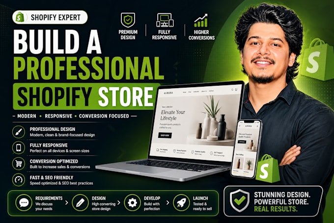 build a professional shopify store