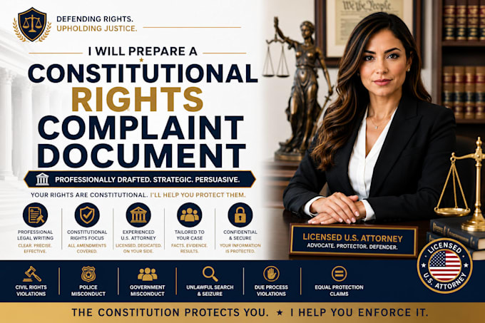 prepare a professional constitutional rights complaint document