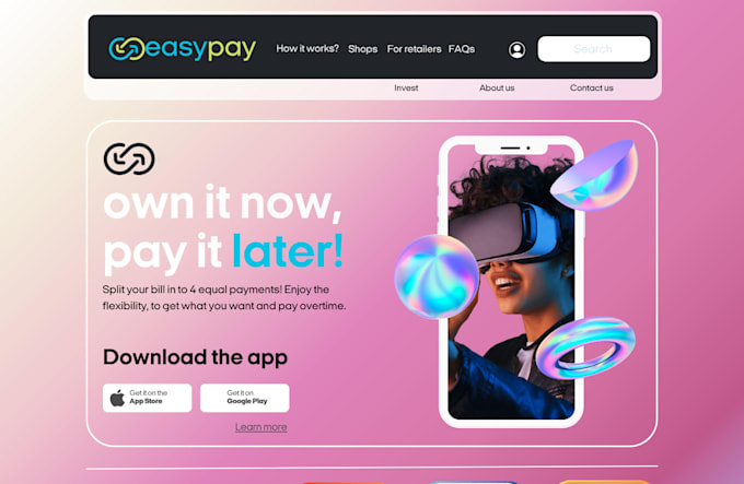 design a modern responsive website UI