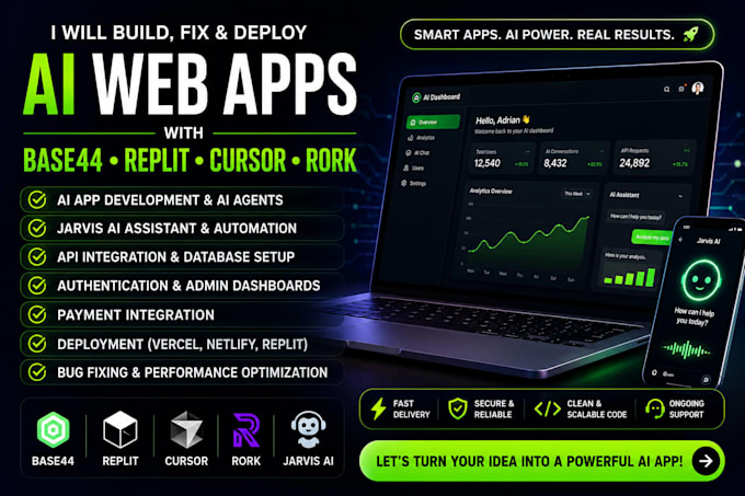deploy base44 replit web app cursor ai base44 rork jarvis ai software developer