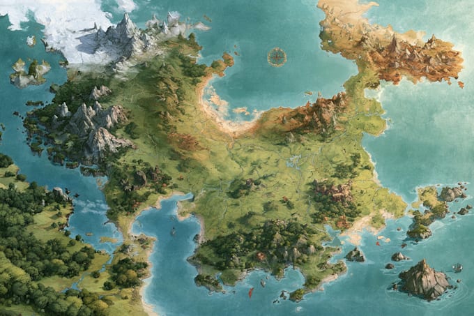 fantasy map illustration arts