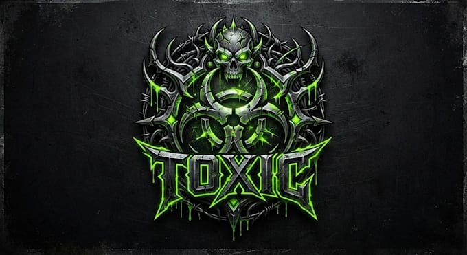 design a toxic logo with a dark and edgy style