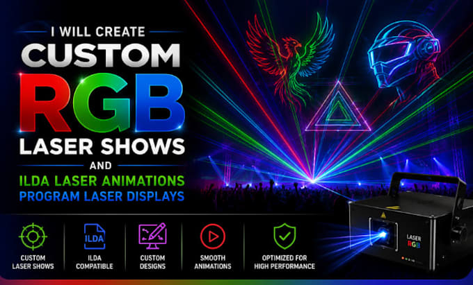 create custom rgb laser shows and ilda laser animations program laser displays