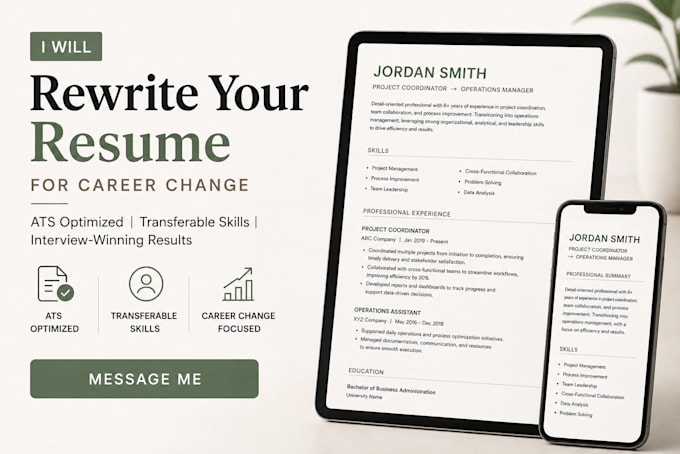 rewrite your resume for career change with ats optimization, transferable skills