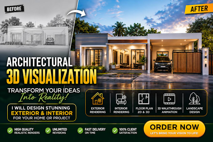 create photorealistic 3d house renders