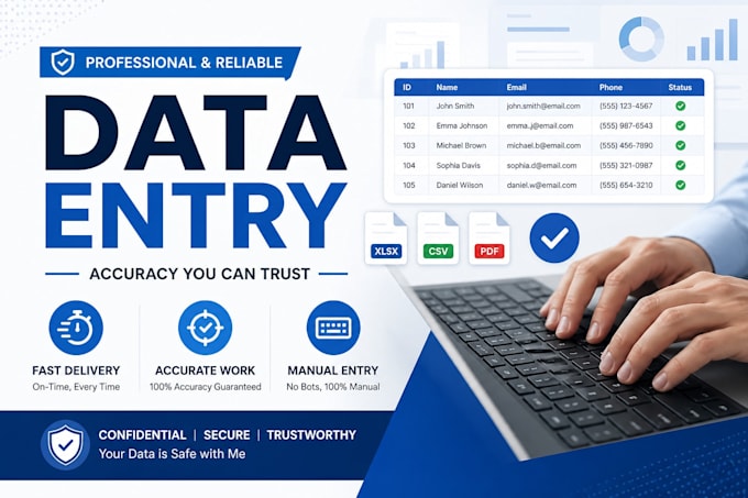 do accurate data entry into any spreadsheet template