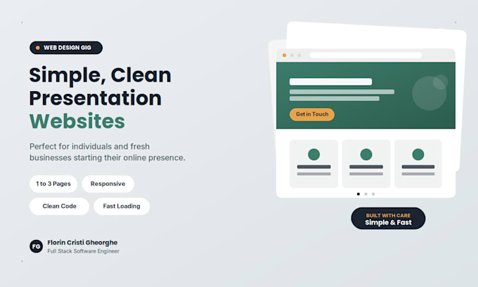 create a beautiful presentation website