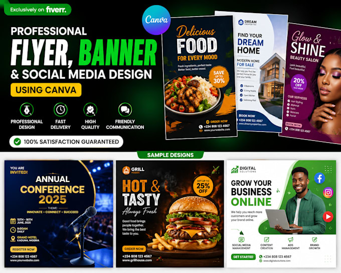 design banner or social media post using canva