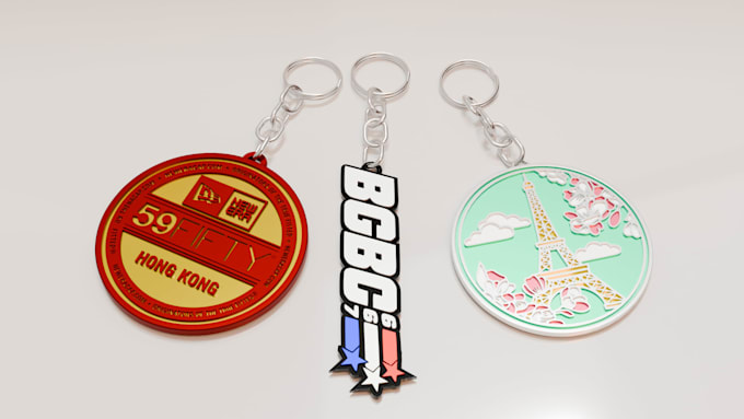 design a custom 3d printable keychain from your logo