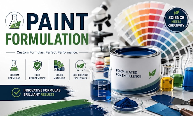 develop custom paint, polymer formulation for industrial and decorative coating