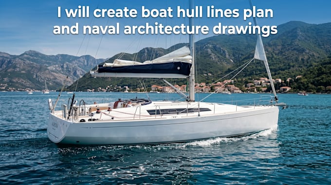 create boat hull lines plan and naval architecture drawings