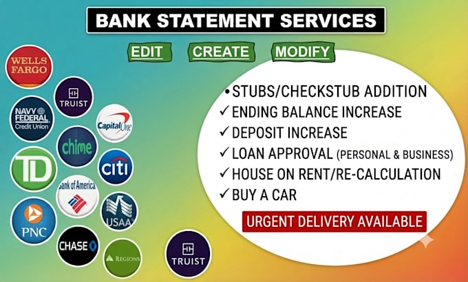 convert bank statement into financial statement