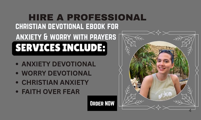 draft a 21 day christian devotional ebook for anxiety and worry with prayers