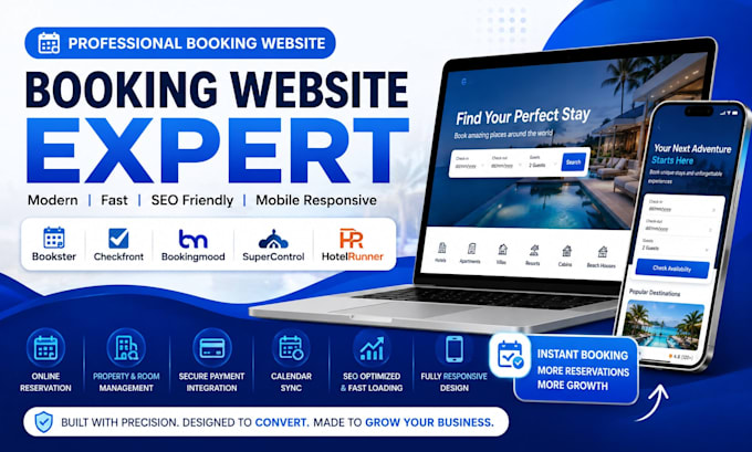 build bookster checkfront bookingmood supercontrol hotelrunner booking website