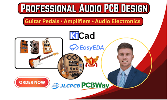 design professional pcb for audio devices and guitar pedals