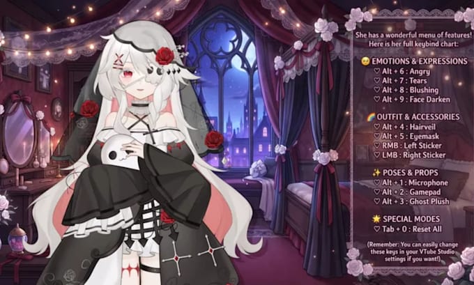 draw and rig live2d vtuber model vtuber model live 2d vtuber 2d anime vtuber