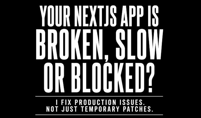 fix your nextjs bugs and performance issues