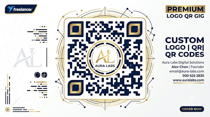 design a custom,static qr code with your brand logo