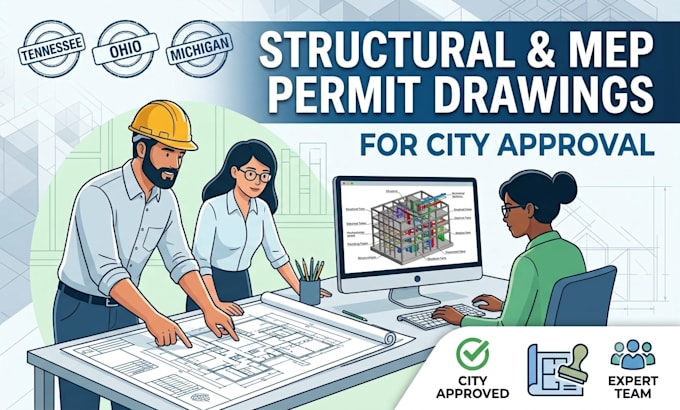 create structural mep permit drawings in tennessee ohio michigan