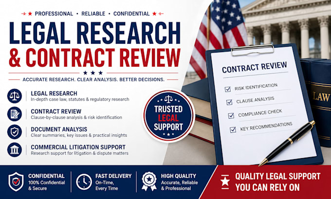review contracts and perform comprehensive legal research