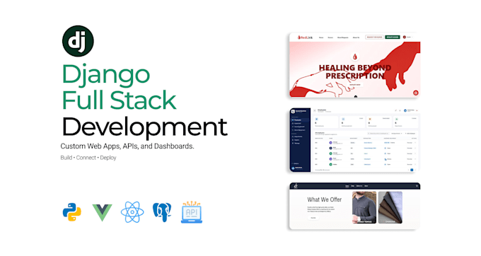 build a django rest api and full stack web application