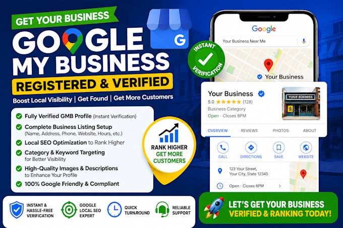 create verified google my business gmb profile, gmb maps citations