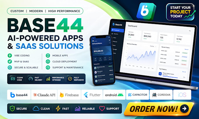 base44 claude api base44 firebase flutter android app capacitor cordova ios saas