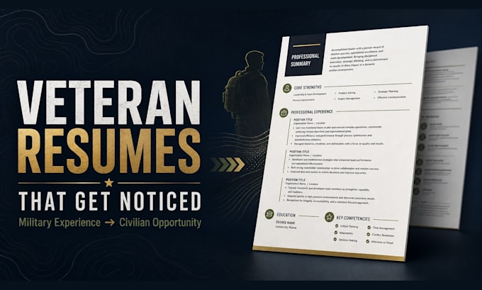 write your resume, specializing in veteran transitions