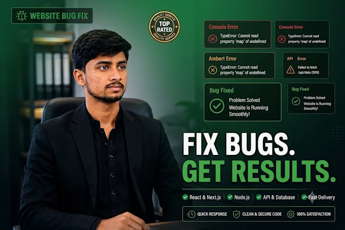 do website bug fixing, layout issues, and responsiveness fix