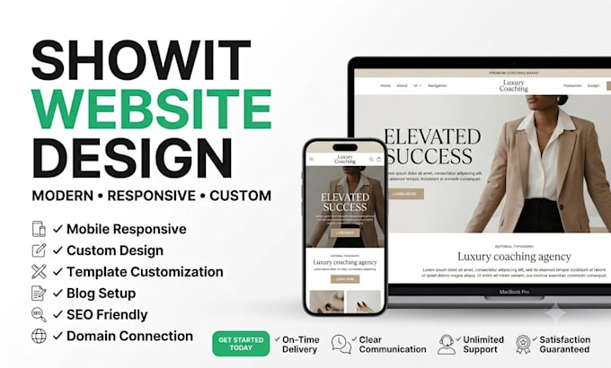 design, redesign and customize your showit website