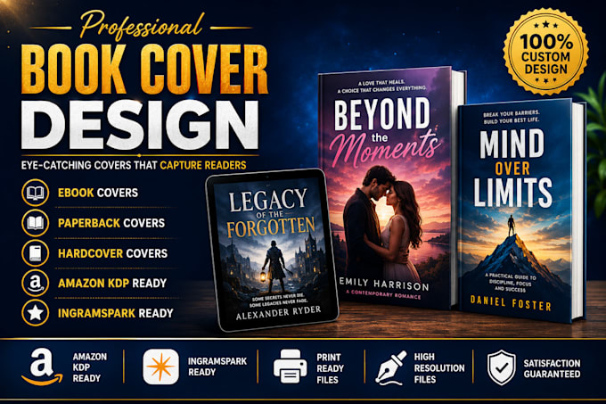 design a premium book cover for selfpublished authors