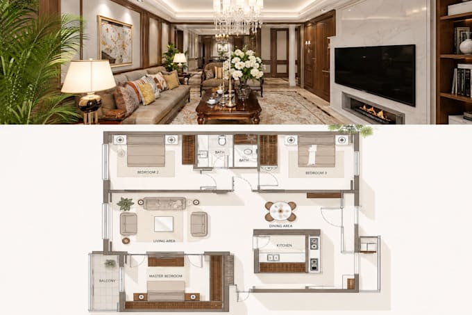 do house, apartment office interior design and architectural 3d rendering