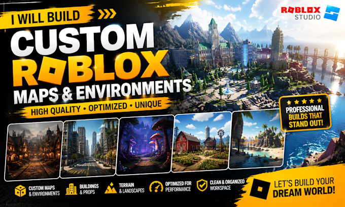 build a custom roblox map, environment and assets in roblox studio