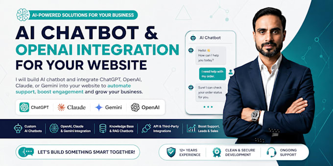build ai chatbot and openai integration for your website
