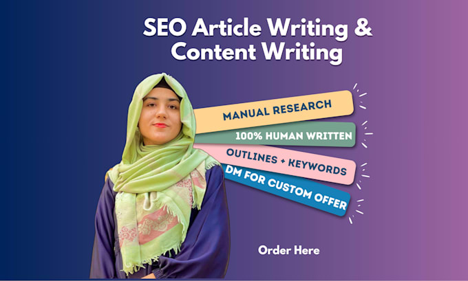 do seo article writing, content writing and blog post writer