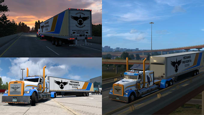 create custom 3d quality ets 2 and ats skin and trucks, ets trailer