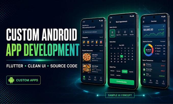 develop custom android apps using flutter