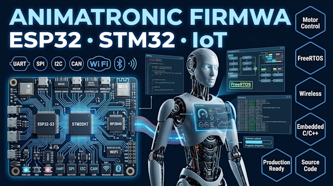 develop firmware for animatronic robots and smart devices
