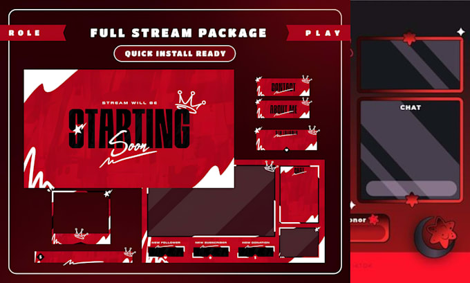 create pokemon stream overlay, logo, starting soon screen and pokemon asset