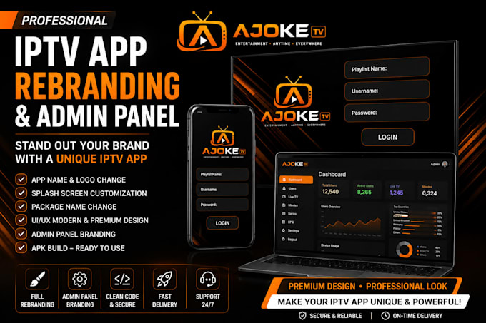redesign and rebrand your iptv website professionally