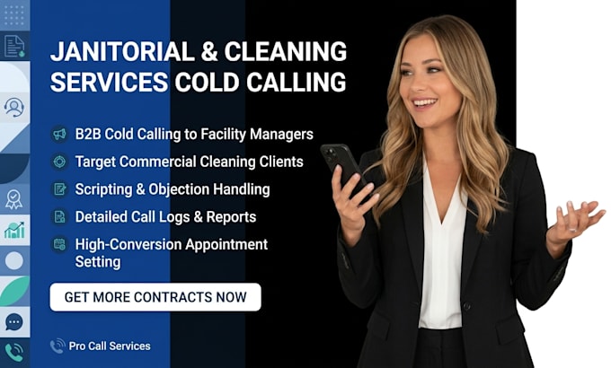 janitorial cold calling, cold calling, janitorial cleaning services, cold caller